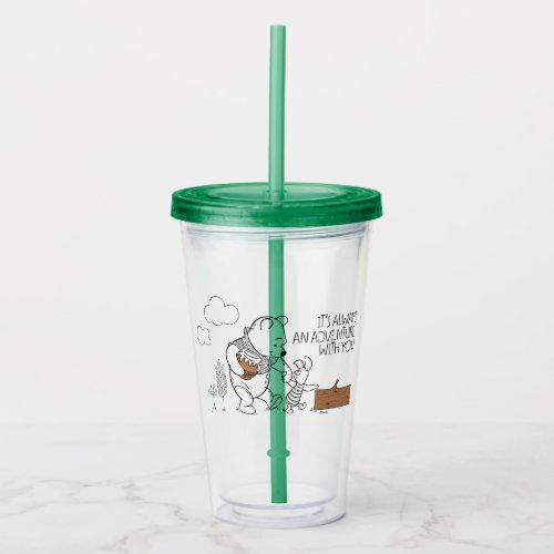 Pooh  Piglet  Its Always an Adventure with You Acrylic Tumbler