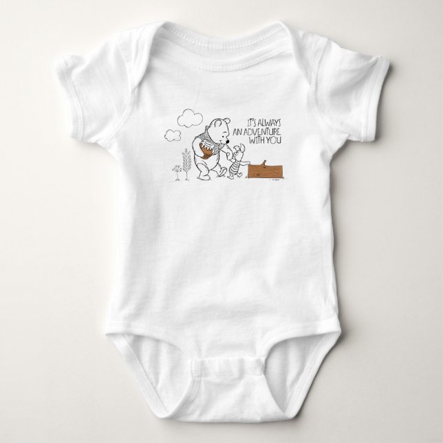 Pooh & Piglet | It's Always an Adventure with You Baby Bodysuit (Front)