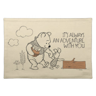 Pooh & Piglet   It's Always an Adventure with You Cloth Placemat