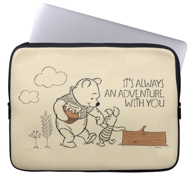 Pooh & Piglet | It's Always an Adventure with You Laptop Sleeve (Front)