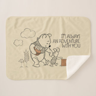 Pooh & Piglet | It's Always an Adventure with You Sherpa Blanket