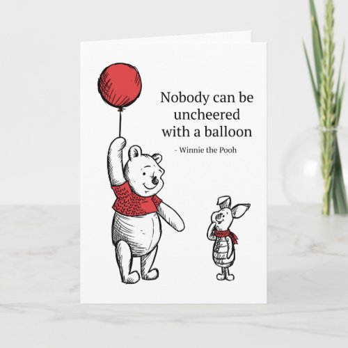 Pooh  Piglet  Nobody Can Be Uncheered Card