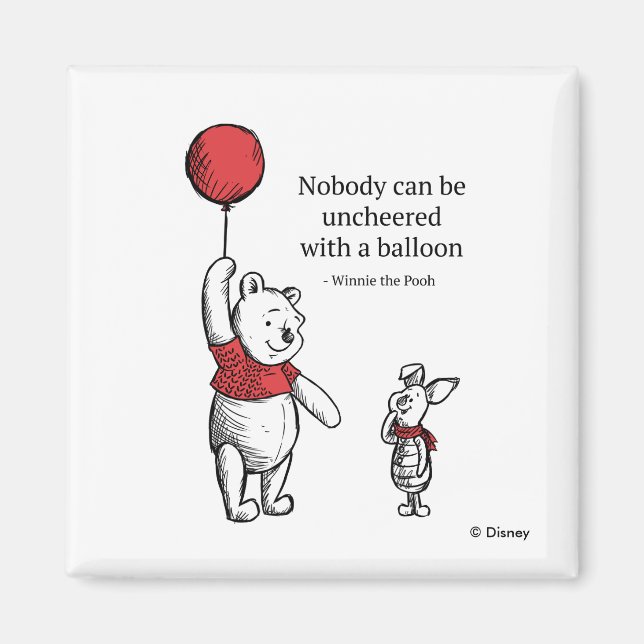 Pooh & Piglet | Nobody Can Be Uncheered Magnet (Front)