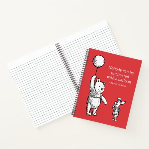 Pooh  Piglet  Nobody Can Be Uncheered Notebook