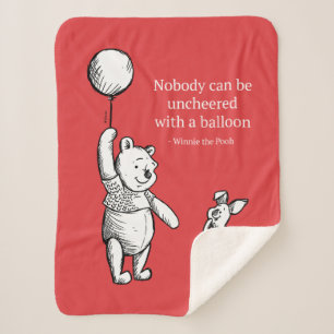 Pooh & Piglet   Nobody Can Be Uncheered Sherpa Blanket