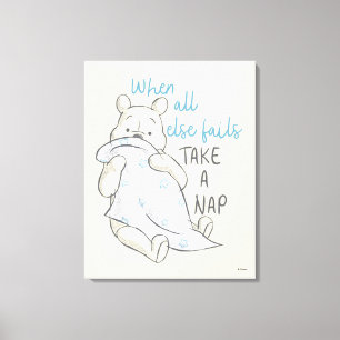 Pooh   Take a Nap Quote Canvas Print