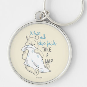 Pooh Take a Nap Quote Keychain