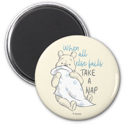 Pooh  Take a Nap Quote Magnet