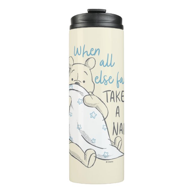 Pooh | Take a Nap Quote Thermal Tumbler (Front)