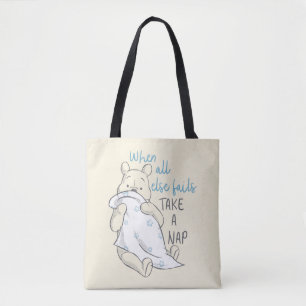 Pooh Take a Nap Quote Tote Bag