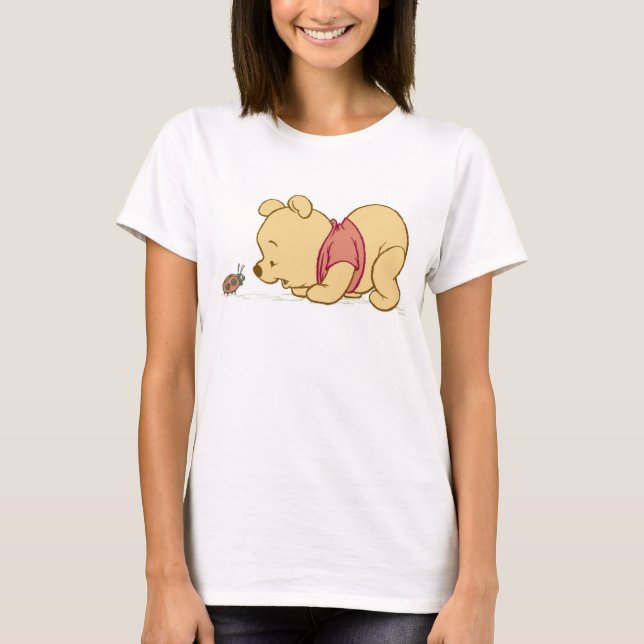 Pooh Talking to a Ladybug Disney T-Shirt (Front)