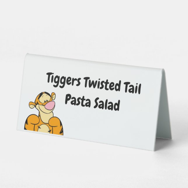 Pooh themed Baby Shower Labels Table Tent (Front)