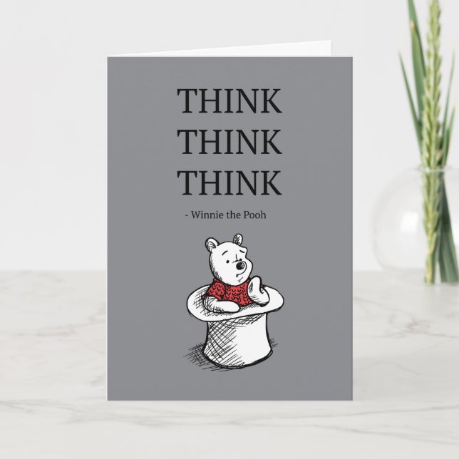 Pooh | Think Think Think Quote Card (Front)