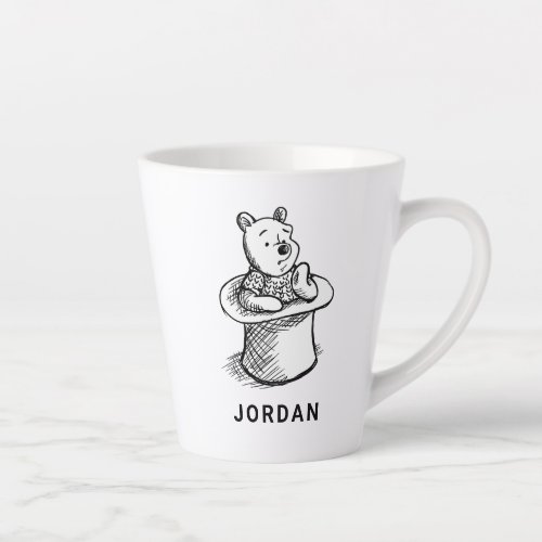 Pooh  Think Think Think Quote Latte Mug
