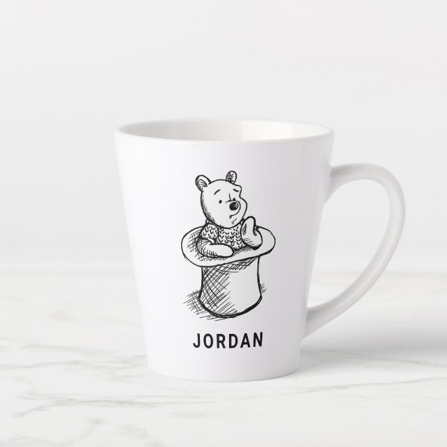 Pooh | Think Think Think Quote Latte Mug (Right)