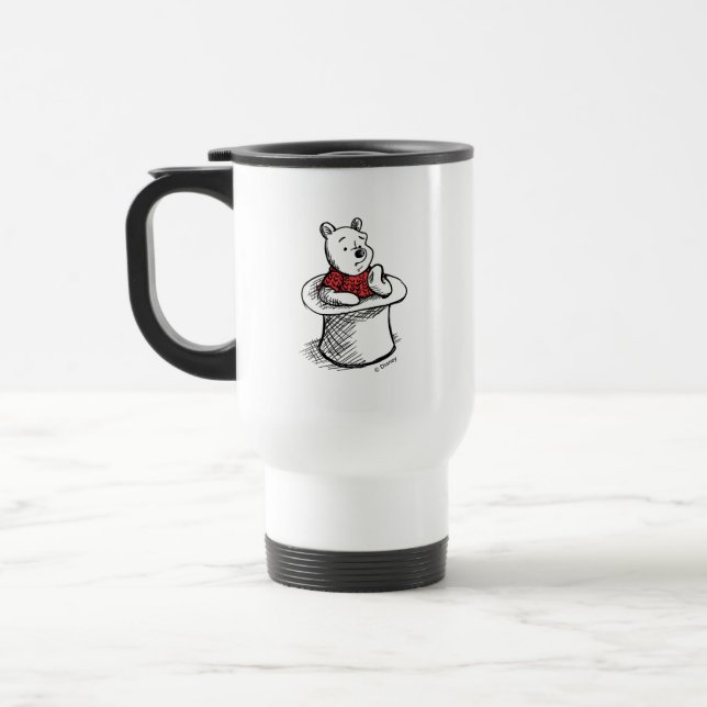 Pooh | Think Think Think Quote Travel Mug (Left)
