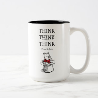 Pooh | Think Think Think Quote Two-Tone Coffee Mug