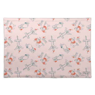 Pooh, Tigger, Eeyore & Piglet Christmas Pattern Cloth Placemat