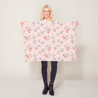Pooh, Tigger, Eeyore & Piglet Christmas Pattern Fleece Blanket