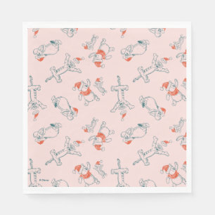 Pooh, Tigger, Eeyore & Piglet Christmas Pattern Napkins