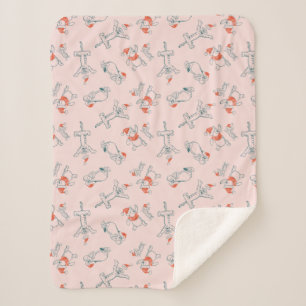 Pooh, Tigger, Eeyore & Piglet Christmas Pattern Sherpa Blanket