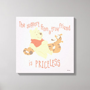 Pooh & Tigger Support Quote Canvas Print