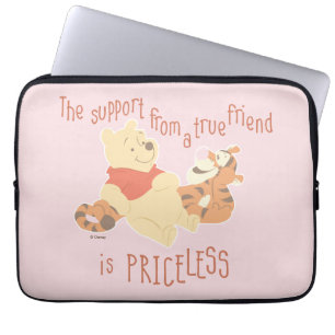 Pooh & Tigger Support Quote Laptop Sleeve