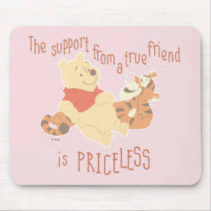 Pooh & Tigger   Support Quote Mouse Pad
