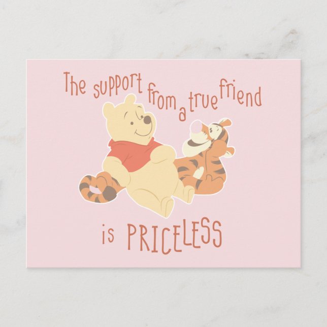 Pooh & Tigger | Support Quote Postcard (Front)