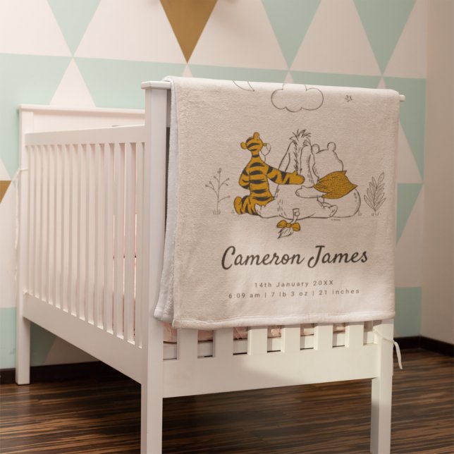 Pooh - Twinkle Twinkle Little Star | Birth Stats Fleece Blanket (Creator Uploaded)
