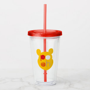 Pooh Watercolor Big Head Acrylic Tumbler
