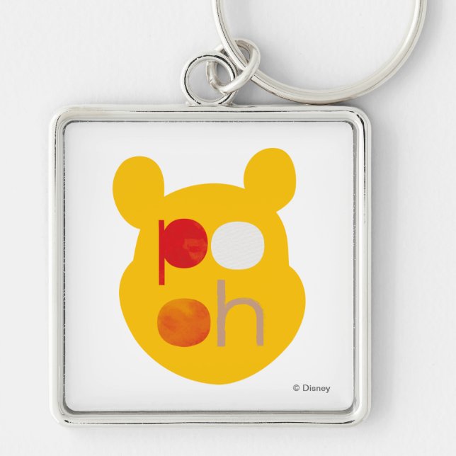 Pooh | Watercolor Big Head Keychain (Front)