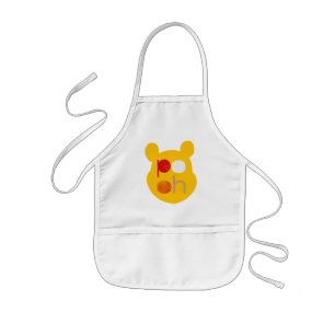 Pooh Watercolor Big Head Kids' Apron