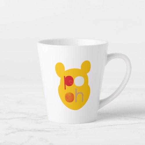 Pooh  Watercolor Big Head Latte Mug