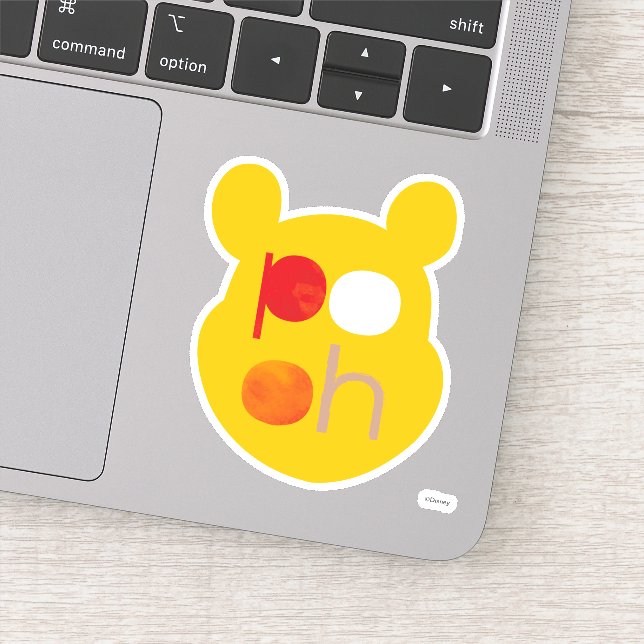 Pooh | Watercolor Big Head Sticker (Detail)