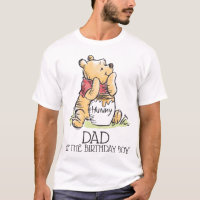 Pooh Watercolor First Birthday Dad T-Shirt