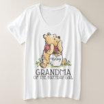 Pooh Watercolor First Birthday Grandma T-Shirt<br><div class="desc">Celebrate your little one’s first birthday in a heartwarming way with our Pooh Watercolor First Birthday Grandma T-shirt. Featuring Pooh Bear, Piglet, Tigger, and Eeyore in a soft, watercolor design, this shirt adds a whimsical, Disney-inspired touch to the special occasion. The gentle colors and classic characters make it the perfect...</div>