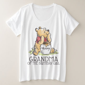 Pooh Watercolor First Birthday Grandma T-Shirt