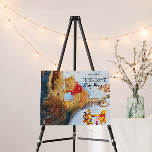 Pooh Watercolor Welcome Baby Shower Foam Board