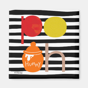 Pooh Watercolor with Hunny Pot Magnet