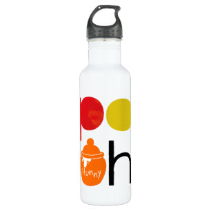 Pooh Watercolor with Hunny Pot Stainless Steel Water Bottle