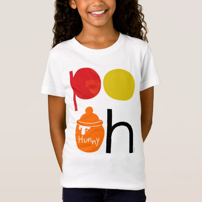 Pooh | Watercolor with Hunny Pot T-Shirt (Front)