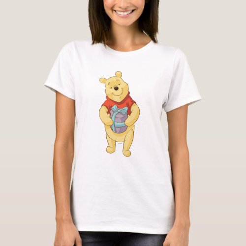 Pooh With Gift T_Shirt