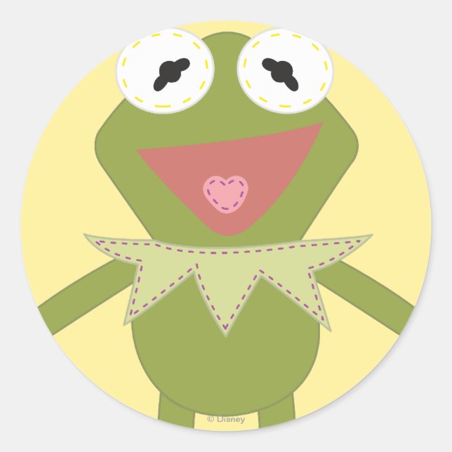 Pook-a-Looz Kermit the Frog Classic Round Sticker (Front)