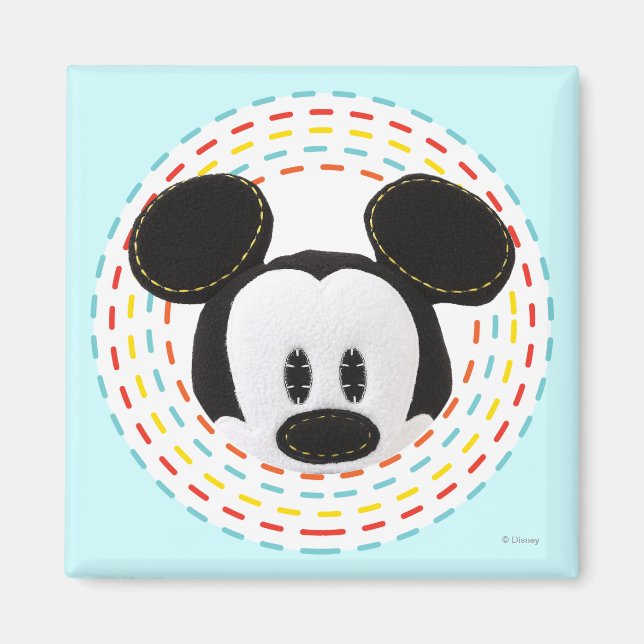 Pook-a-Looz Mickey | Peeking Circle Magnet (Front)