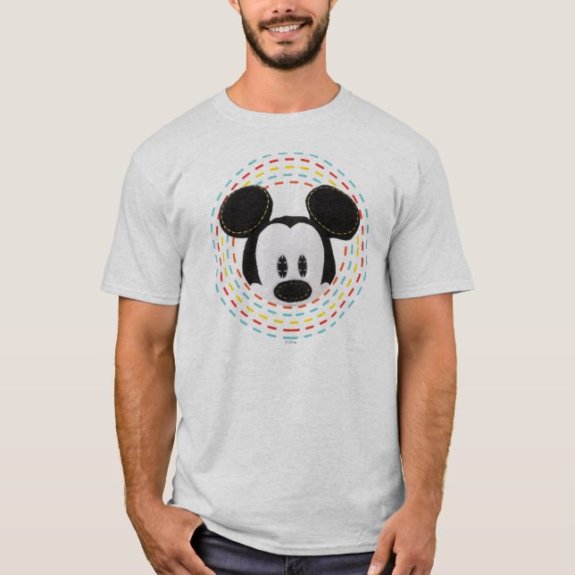 Pook-a-Looz Mickey | Peeking Circle T-Shirt (Front)