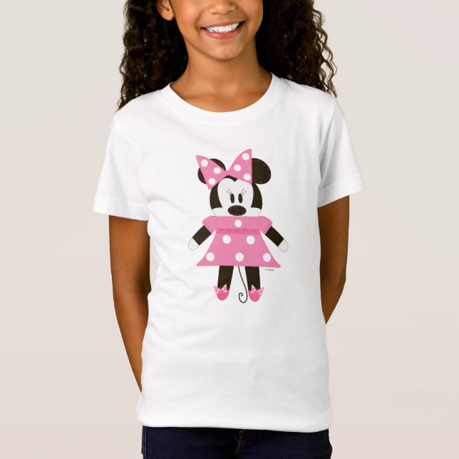 Pook-a-Looz Minnie | Pink Polka Dots Dress T-Shirt (Front)