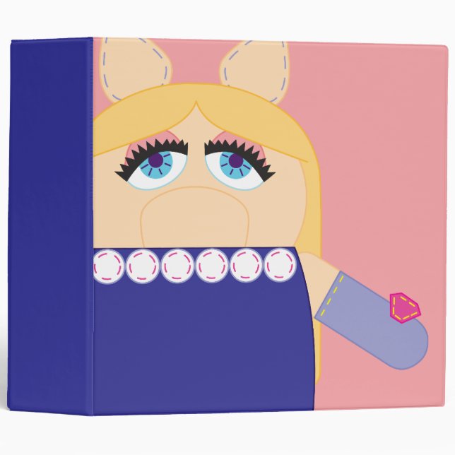 Pook-a-Looz Miss Piggy 3 Ring Binder (Front/Spine)
