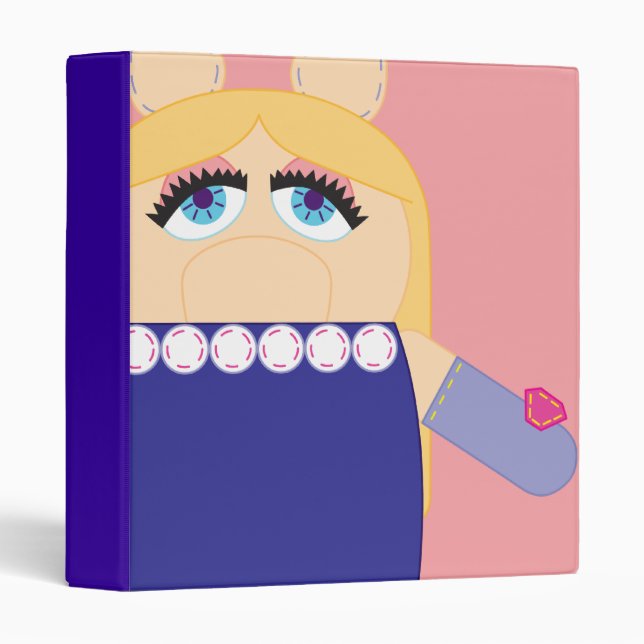 Pook-a-Looz Miss Piggy 3 Ring Binder (Front/Spine)