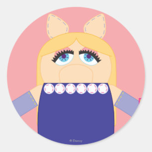 Pook-a-Looz Miss Piggy Classic Round Sticker